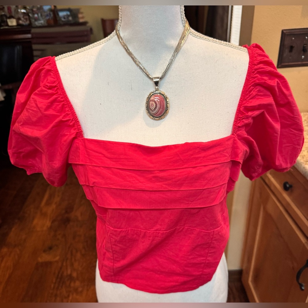 NWT. Sim & Sam puffy short sleeve shirt. Size XL